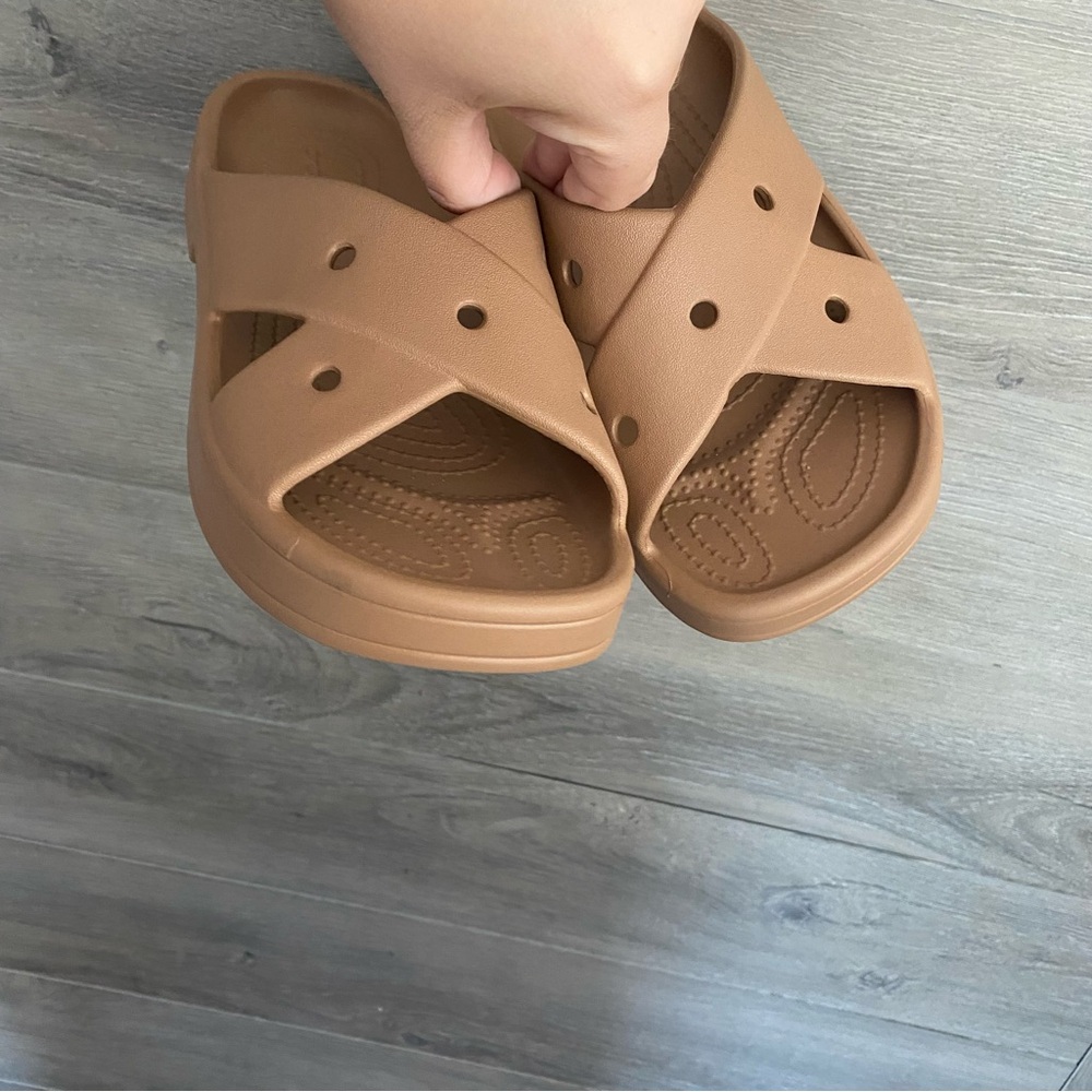 CROCS Tan Women's Sandals - Picture 3 of 6